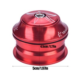 Bike Headset Set 44mm Aluminium Alloy Bearing Headset MTB Mountain Bike Road Bicycle Head Tube Accessories(Red)