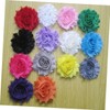 LALAFINA Burr Flower DIY Hair Accessories 30pcs Shabby Chiffon Flowers