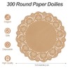 MCEAST 300 Pack Round Brown Kraft Paper Doilies 13.5 Inches
