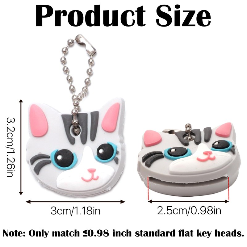 BERRYLION Key Caps Covers, 6 Pcs Flexible Key Caps, Cute