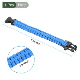YOKIVE Paracord Survival Bracelet, Hiking Bracelets Rope Braided with Buckle, Keep Safe, Great for Party,Camp,Climb,Outdoor (Blue, 9.8-Inch)