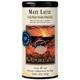 The Republic of Tea - Maté Latte® Herbal Tea, 36 Tea Bags, Roasted Yerba Mate and Rooibos Herbal Tea