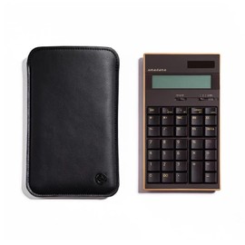 amadana LCA-704S-BR Electronic Calculator Sleeve Case Set (Brown) [Great Gift]