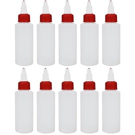 10-2oz Refillable Artist's Bottle with Twist Open/Close Nozzle. Cylinder Bottle