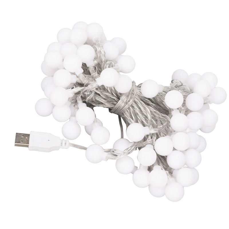 Ball String Lights Waterproof USB Port Power Supply LED Decorative