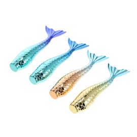 Ipetboom 12pcs Adorable Mermaid Lip Gloss Tubes Creative Lip Balm Bottles for Makeup and Reusable Lipstick Containers for Travel and Daily Use