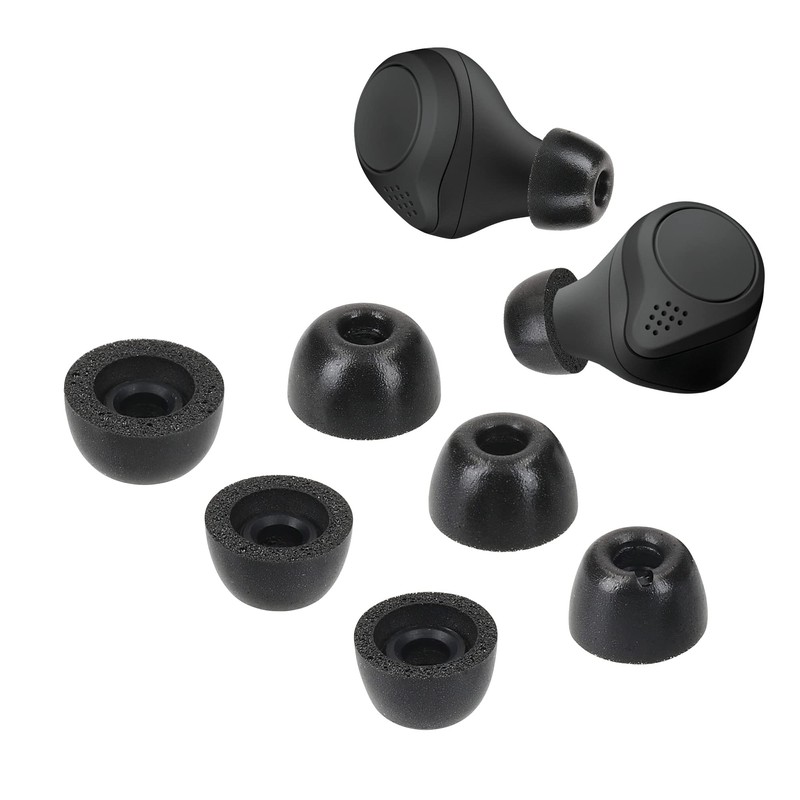 kwmobile Replacement Ear Tips Compatible with Jabra Elite 75t /65t