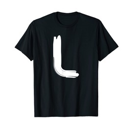 Creative Bold White Letter L - Design - Alphabet - Marker T-Shirt