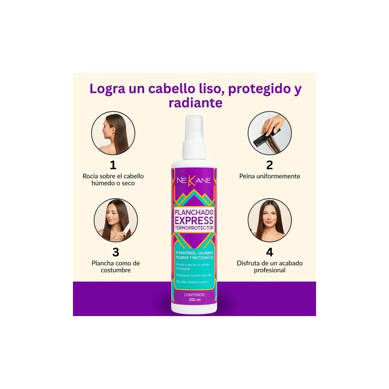 Termo Protector Nekane Planchado Express De Cabello 6 Piezas