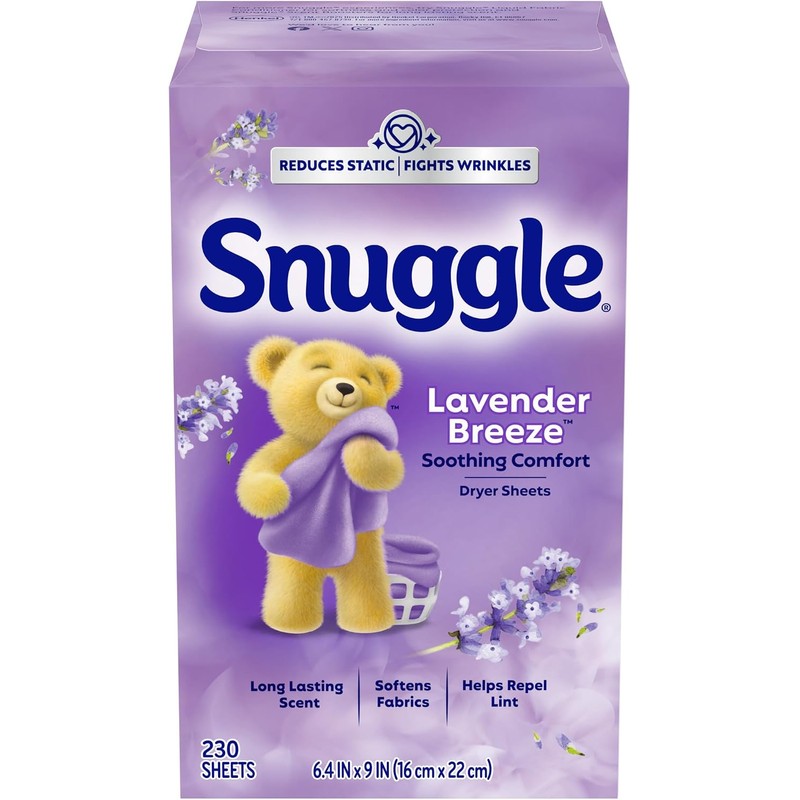 Snuggle Fabric Softener Dryer Sheets Lavender Vanilla Orchid 230ct