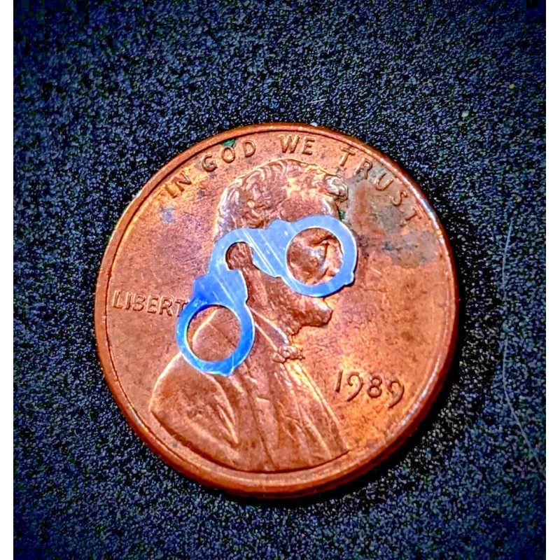 Unique Nail Creations HANDCUFF Shape Glitter~Solven