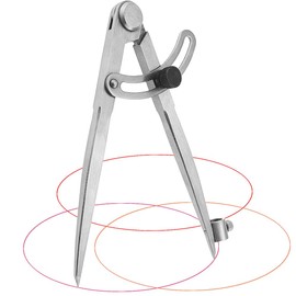 Rayong Marking Compass 200 mm Large Pencil Marking Compass with Pencil Holder for Drawing Circles, Carpentry, Metalworking and Leather Working, Compass with Pen Holder