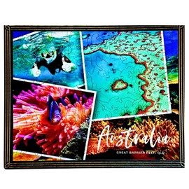 Twigg Puzzle Wooden Framed Postcard Puzzles, Great Barrier Reef