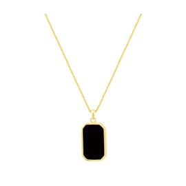 Txibikn Simple Elegant Black Square Pendant Necklace Chain for Women for Women Lady Wife Wedding Birthday Party Prom