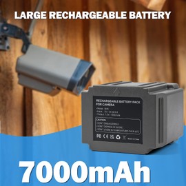 A AMANDA 7000 mAh Defend Rechargeable Battery for Cellular Security Camera Motion Activated Wireless Camera with USB-C Charging Cable