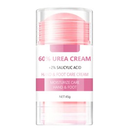 Grospe 60% Urea plus 2% Salicylic Acid Hand and Foot Cream, Peach Scented Hand and Foot Moisturizer for Rough and Dry Cracked Hands, Elbows, Feet and Heels, Exfoliating Repair Balm, 1.58 OZ