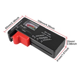 UMLIFE 2Pack of BT-168 Battery Tester, Universal Battery Tester, Small Battery Tester for Household Battery, Suitable for AAA AA C D 9V 1.5V Button Battery