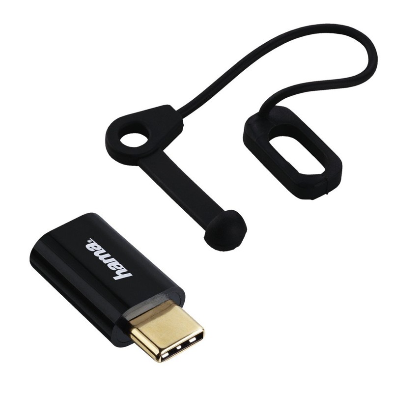 Hama USB C Adapter (USB-Type-C-Stecker auf Micro-USB-2.0-Buchse, vergoldet, geschirmt, 15
