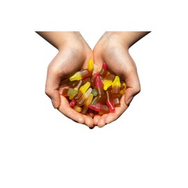 Fruit Gum, Starch Cola Mix, Fruit Flavour, Gluten Free, Lactose Free, Gelatin-Free, 500g Bag