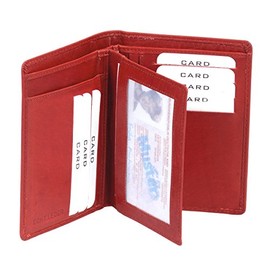 LEAS Card Collection Real Leather ID and Credit Card Holder Cherry / Red, Red/Cherry, ID & Credit Card Holder