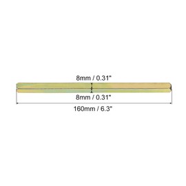 sourcing map Door Knob Spindle, Spare Door Handle Spindle Bar, 160mm Long Door Spindle Replacement Door Handle Parts, Gold