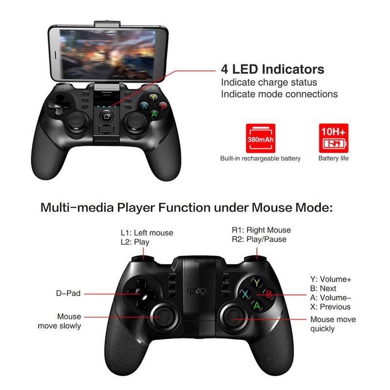 Ipega Gamepad PG-9076 BT 2.4G Wireless Game Console Controller Mobile