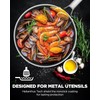 Nonstick Frying Pans with Lid, 5Qt Hybrid Ceramic Tri-Ply Saute