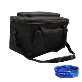 Art Supplies Organizer Bag Craft Tool Storage Tote Carrying Case Artist Travel Carrier Waterproof Paint Box Foldable For Drawing Painting Large Capacity black HHB-013 18.5*11.8*10.6inch(47*30*27cm)