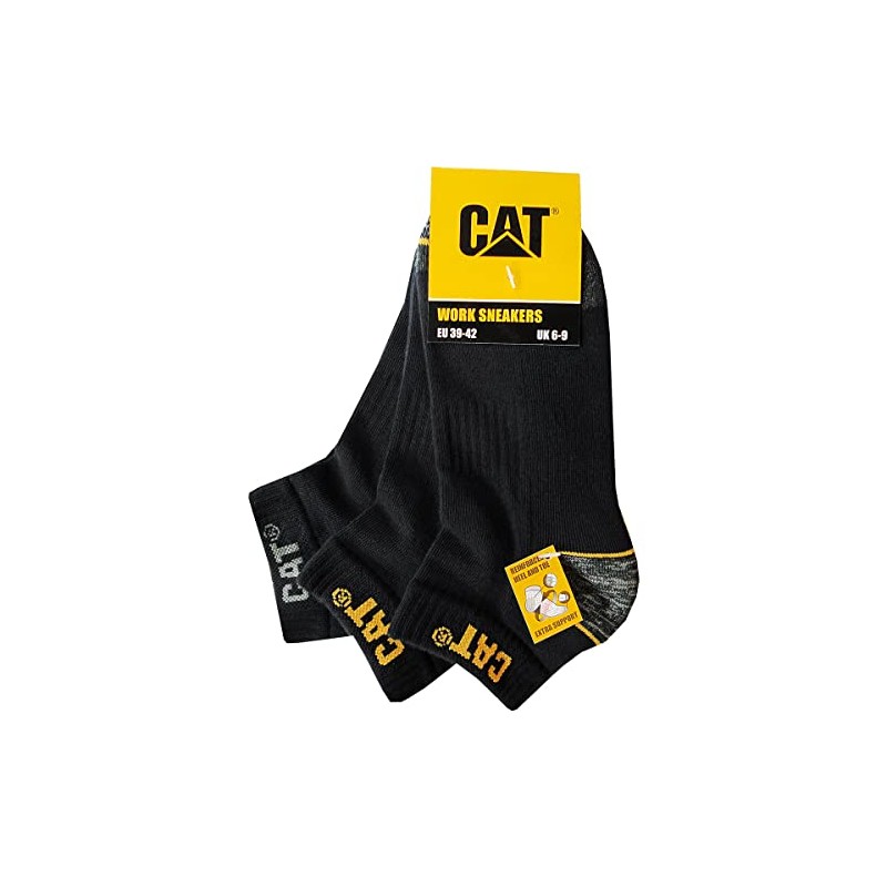 CAT Caterpillar 12 Pairs Work Trainers Work Socks Stockings in