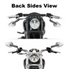 TCMT Pair of Motorcycle Chrome Rear View Mirrors Fits For