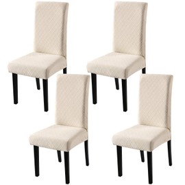 YISUN Universal Stretch Chair Covers Set of 4 / 6 Chair Covers for Dining Room