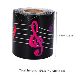 DIYEAH 1 Roll Music Theme Classroom Decorations Rolled Music Mark Border Sticker for Bulletin Board DIY Chalkboard Trim for School