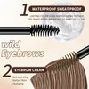 O'CHEAL Double-Ended Tinted Eyebrow Gel, Waterproof, SmudgeProof Brow Glue with