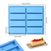 Sinirttou 2 Pack Chocolate Bar Mold Rectangular Silicone, 8 Cavities