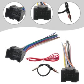 Radio Wiring Harness w/Antenna Adapter Plug Stereo Wire Cable Connector Fit for Buick Enclave 2008-2012 & for Lucerne 2006-2011, Misimain New Version