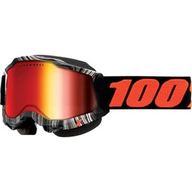 100% ACCURI 2 SNOWMOBILE Goggle Geospace - Mirror Red Lens