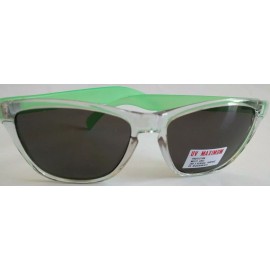 by De'Vons Optics, Inc. est. since 1983! vintage frog like skin style frosted lime temples crystal clear frame sunglass