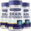 (3 Pack) Brain Defender Supplement, Brain Defend Pills for Focus and Memory Support, BrainDefender Advanced Nootropic Capsules Daily Clarity Cognitive Health Function, Brain Defense Vitamins (180 Ct)
