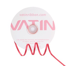 VATIN Double Face Satin Ribbon 1/8 inch x Continuous 100 Yards, Thin Hot Red Ribbon for Gift Wrapping, Crafts Sewing, Christmas Ornaments, DIY Bows,Tag Decoration