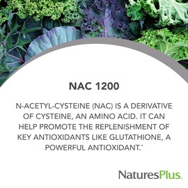 Natures Plus PRO NAC 1200 mg - 60 Tablets - Crucial for Replenishing Glutathione - Non-GMO, Vegan & Gluten Free - 30 Servings