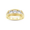Wishrocks Men's Anniversary Band Round Lab Created Moissanite & Lab