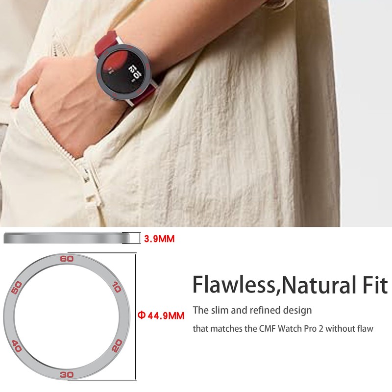 Lamshaw for CMF Watch Pro 2 Bezel Ring, Reinforced Metal