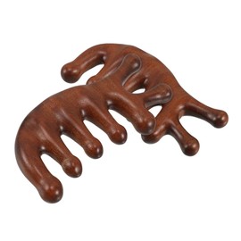 OATIPHO 2pcs Portable Scalp Massager Comb Wooden Facial Massager Tool Hair Massage Brush Scalp Gua Sha Daily Use