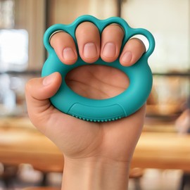 Ejercitador de Dedos y Mano Antiestrés con Agarre de Resistencia – Fortalecedor para Fisioterapia y Rehabilitación, Grip Deportivo para Oficina y Gimnasio – Verde 40 lb (Duro)