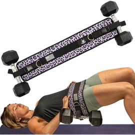 Thrust Belt for Dumbbells, Kettlebells, & Plates - Booty Belt with Slip Resistant Padding for  Protection - Ideal for Weight Lifting, Gym Exercises, Home Workouts - Glute Trainer Equipment