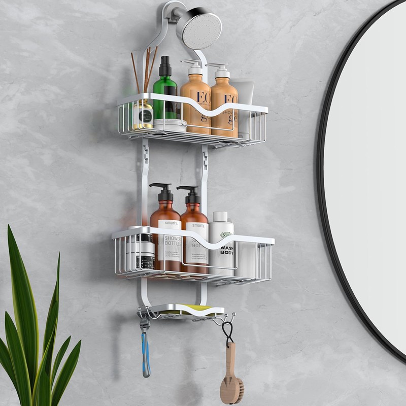 Kadolina Hanging Shower Caddy, Over Head Shower Caddy Shower Organizer