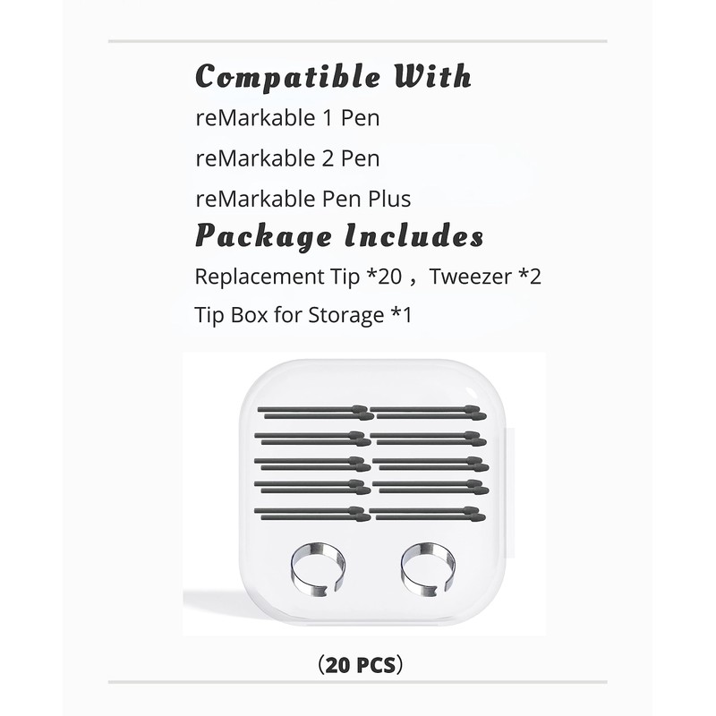 20 PCS Marker Pen Tips for Remarkable 1/2 Stylus Marker