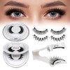 QUEWEL Reusable Magnetic Eyelashes 2 Pair Magnetic Eyelashes with Applicator