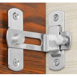 90 Degree Door Buckle Door Bolt Stainless Steel Right Angle Lock Sliding Door Door Right Angle Buckle Door and Window Bathroom Door Latch Bolt (k10)