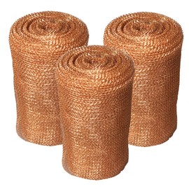 AWF PRO - 4" x 20 Feet Copper Mesh for Blocking Entry Points, Pack of 3. Perfect for Homes, Gardens and Decor. Rust Resistant, Long Lasting